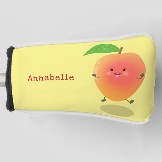 Couvre-club De Golf Caricature jaune mangue mignonne (Devant)