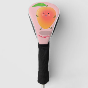 Couvre-club De Golf Caricature jaune mangue mignonne