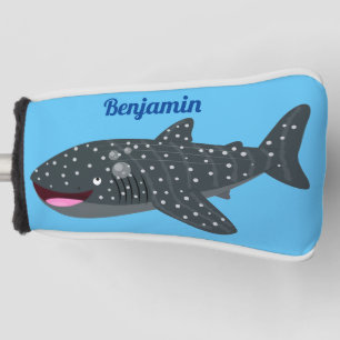 Couvre-club De Golf Caricature joli requin baleine joyeux