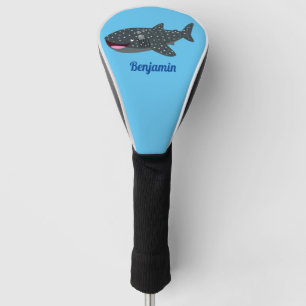 Couvre-club De Golf Caricature joli requin baleine joyeux