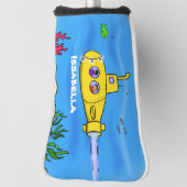 Couvre-club De Golf Caricature sous-marine joyeuse (Tourné à 90°)