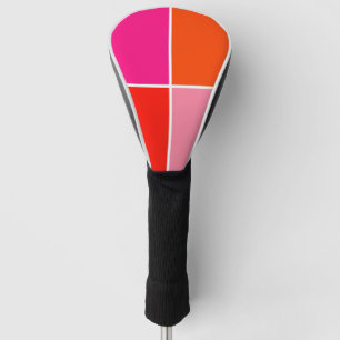 Couvre-club De Golf Carrés roses et orange