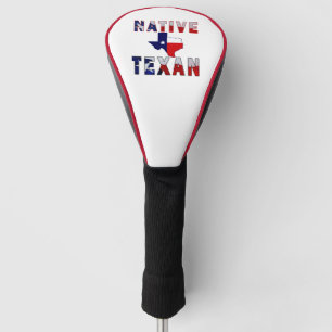 Couvre-club De Golf Carte du drapeau texan natif