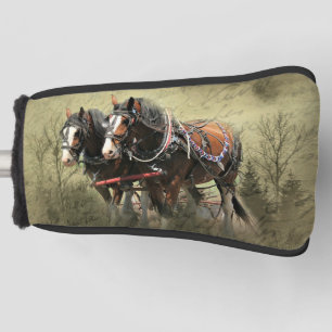 Couvre-club De Golf Carte postale Patiné vintage Clydesdale