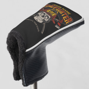 Couvre-club De Golf Casque de crâne pompier personnalisé Ax pompier