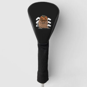 Couvre-club De Golf Castor Avec Une Tête Citrouille - Castor Halloween