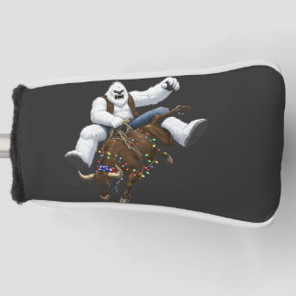 Couvre-club De Golf Cavalier de taureau Yeti Père Noël Rodeo de Noël o