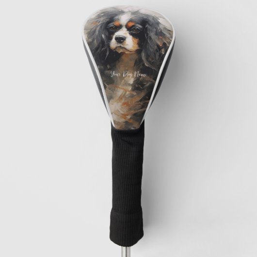 Couvre-club De Golf Cavalier King Charles Spaniel Chien dans le vent 0 (Devant)