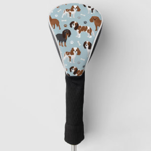 Couvre-club De Golf Cavalier King Charles Spaniel Paws and Bones