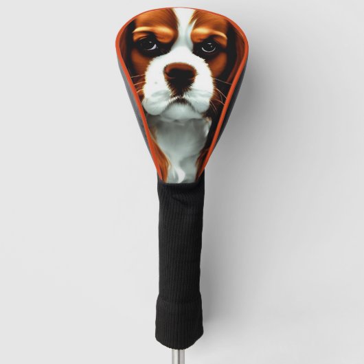 Couvre-club De Golf cavalier roi charles spaniel blenheim anime (Devant)