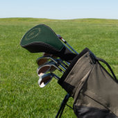 Couvre-club De Golf Cercles dorés monogramme vert foncé (In Situ)