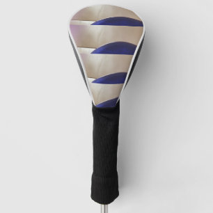 Couvre-club De Golf Cercles semi-Abstraits rétro sur or doux