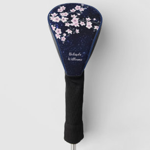 Couvre-club De Golf Cerisier Fleur étoile Ciel rose bleu Monogramme