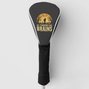 Couvre-club De Golf Cerveaux de professeurs d'Halloween
