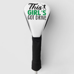 Couvre-club De Golf Cette fille a la tête de golf de la conduite