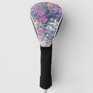 Couvre-club De Golf Champ de fleurs sauvages Impressionnisme -Rose