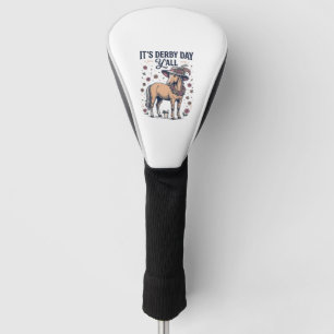 Couvre-club De Golf Chapeau floral de cheval de Derby Day Y’all