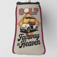 Chariot de golf rétro Fairway To Heaver Golf drôle
