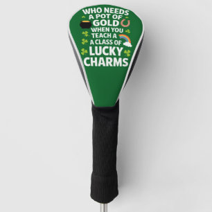 Couvre-club De Golf Charme de professeur de la Saint-Patrick Trèfle Ir