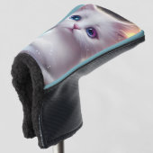 Couvre-club De Golf Chat blanc bouffé d'Imaginaire (Devant 3/4)