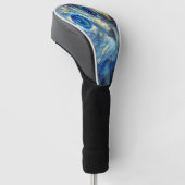 Couvre-club De Golf Chat bleu clair (Incliné)
