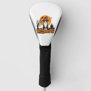 Couvre-club De Golf Chat de Halloween Sorcière Citrouille Vintage Épou
