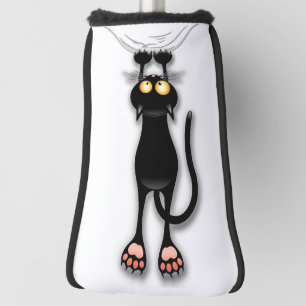 Couvre-club De Golf Chat drôle Personnage Grattant Tissu