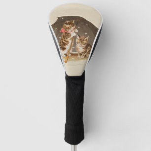 Couvre-club De Golf Chat Kitten chaton antique vintage jolie mignonne