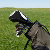 Couvre-club De Golf Chat noir simple initial (In Situ)