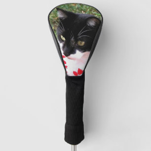 Couvre-club De Golf Chat Tuxedo génial dans le jardin