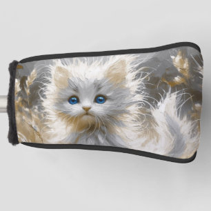 Couvre-club De Golf Chaton blanc précieux