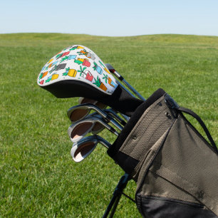 Couvre-club De Golf Chats dans les pots à fleurs