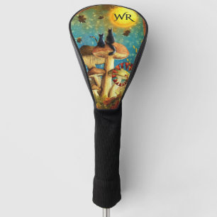 Couvre-club De Golf Chats de champignons Monogramme