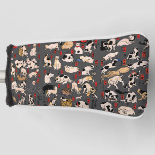 Couvre-club De Golf chats japonais Ukiyo-e Funny kitty