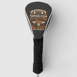 Couvre-club De Golf Chats noirs d'Halloween Citrouille Conducteur de b