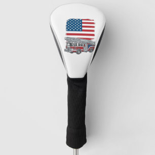 Couvre-club De Golf Chemie de pompiers patriotique Drapeau américain V