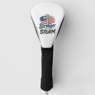Couvre-club De Golf Chemise de foi patriotique plus forte que la tempê