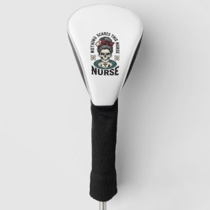 Couvre-club De Golf Chemise d'infirmière Halloween Graphique de crâne