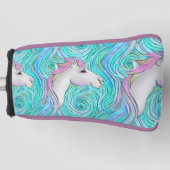 Couvre-club De Golf Cheval Blanc Motif couleur pastel sans couture (Devant)