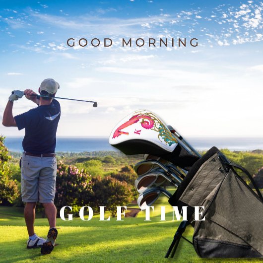 Couvre-club De Golf Cheval marin blanc rose marine