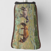 Couvre-club De Golf Chevaux sauvages paissant (Tourné à 90°)