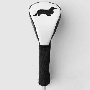 Couvre-club De Golf Cheveux longs Dachshund - Silhouette 1