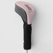 Couvre-club De Golf Chic Monogramme Initiale Nom Poussiéreux Rose Blus (Incliné)