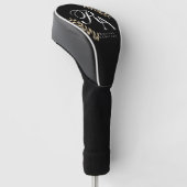 Couvre-club De Golf Chic Monogramme noir (Incliné)