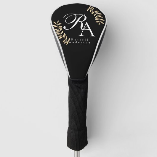 Couvre-club De Golf Chic Monogramme noir (Devant)