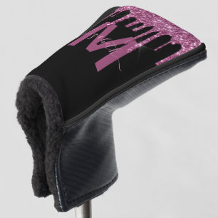 Couvre-club De Golf Chic Raspberry Driving Parties scintillant Nom du
