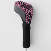 Couvre-club De Golf Chic Zebra rose et noir (Incliné)