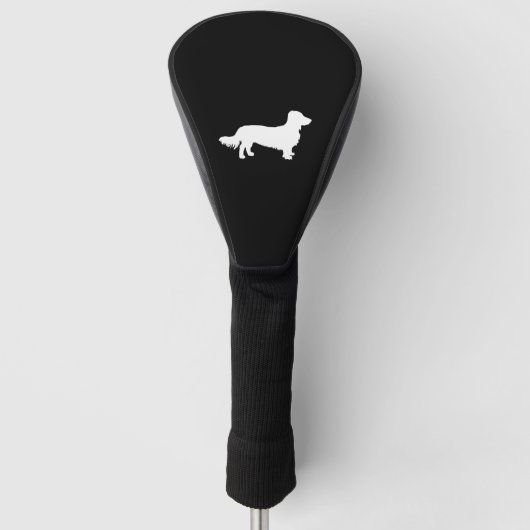 Couvre-club De Golf Chien Dachshund longue cheveux Dachshund silhouett (Devant)