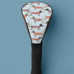 Couvre-club De Golf Chien de saucisse Dachshund<br><div class="desc">Mignonne petite saucisse Dachshund ou des chiens édulcorés en tricot laineux sur un arrière - plan bleu. Art original de Nic Squirrell. Parfait pour les amoureux de les chiens et les promeneurs de chiens.</div>