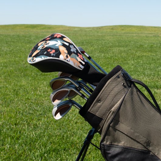 Couvre-club De Golf Chig Chihuahua Floral (In Situ)